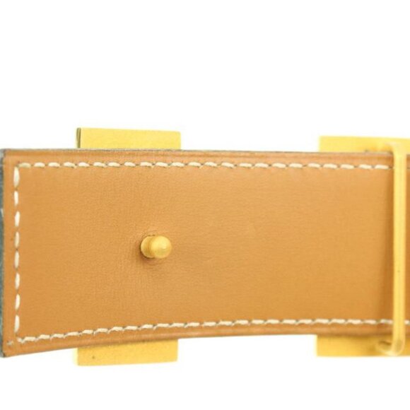 Hermès Brown x Gold 32mm Reversible H Logo Belt Kit 67h422s